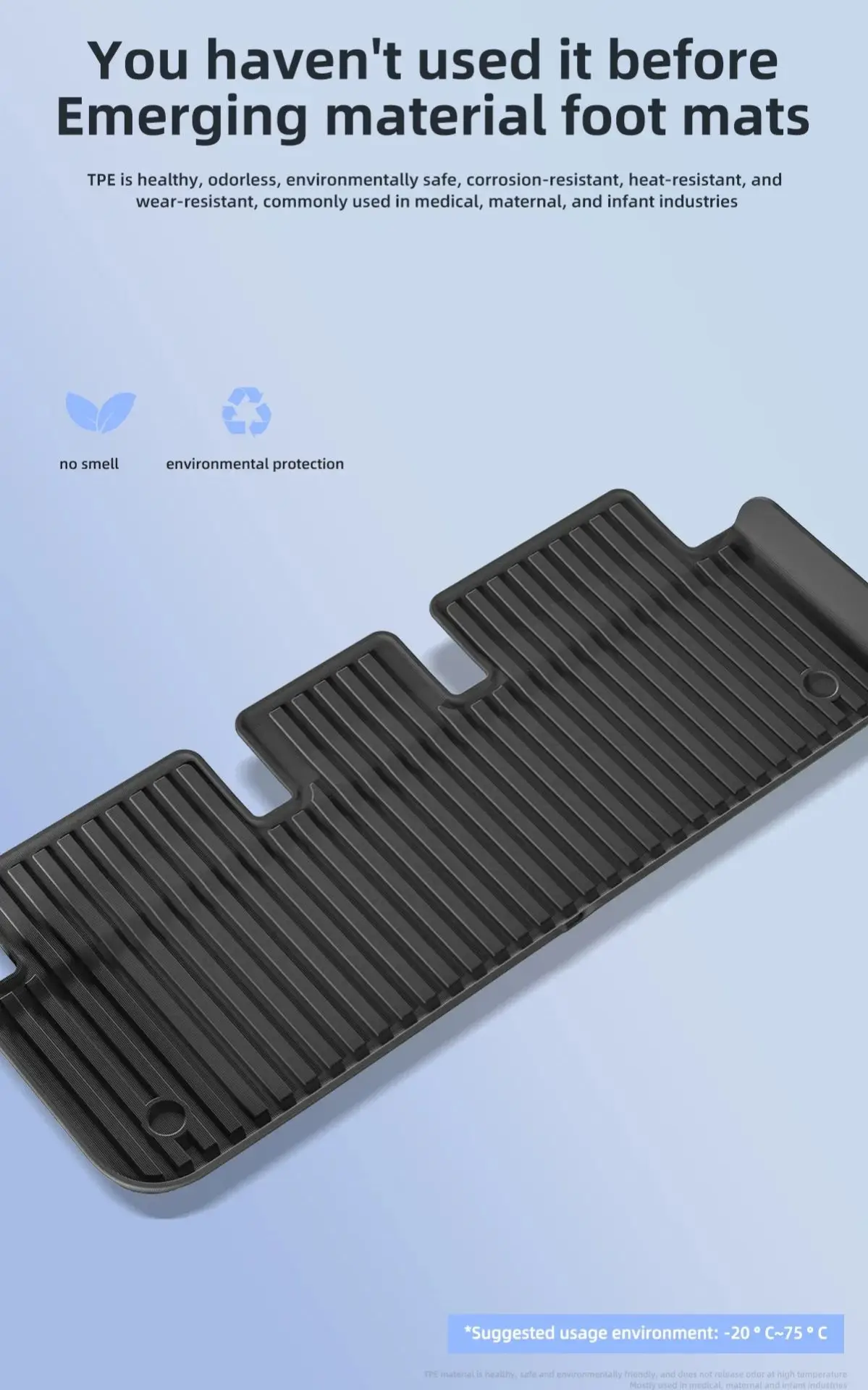 LUCKEASY for Tesla Model S 2022-2025 TPE Floor Mats Fully Coverage Waterproof Non-Slip Foot Pads Trunk Mat Car Accessories