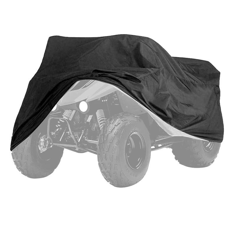 

Waterproof ATV Cover Heavy Duty Ripstop Material Black Protects 4 Wheeler From Snow Rain Or Sun For ATV Black