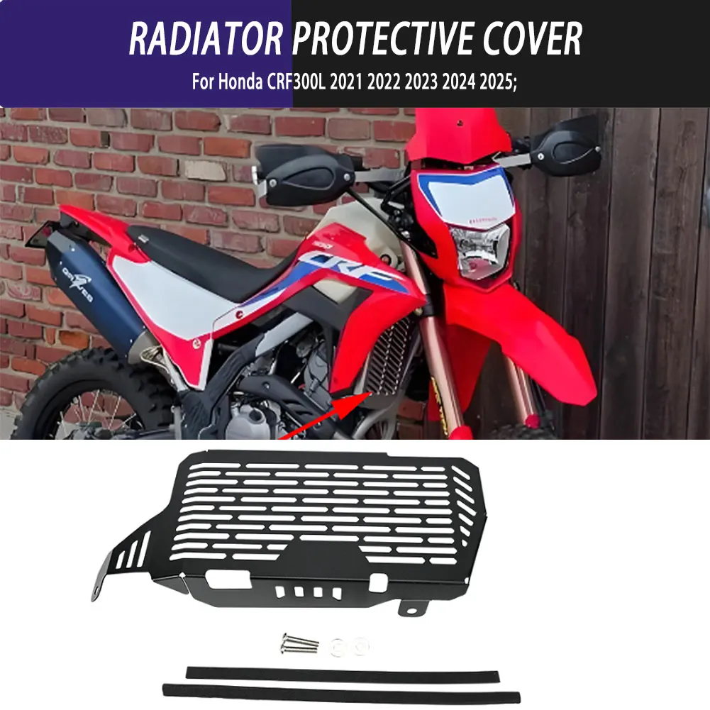 

For HONDA CRF 300L 2021 2022 2023 2024 2025 Motorcycle Modified Replacement Parts Engine Radiator Guard Grille Protection Cover