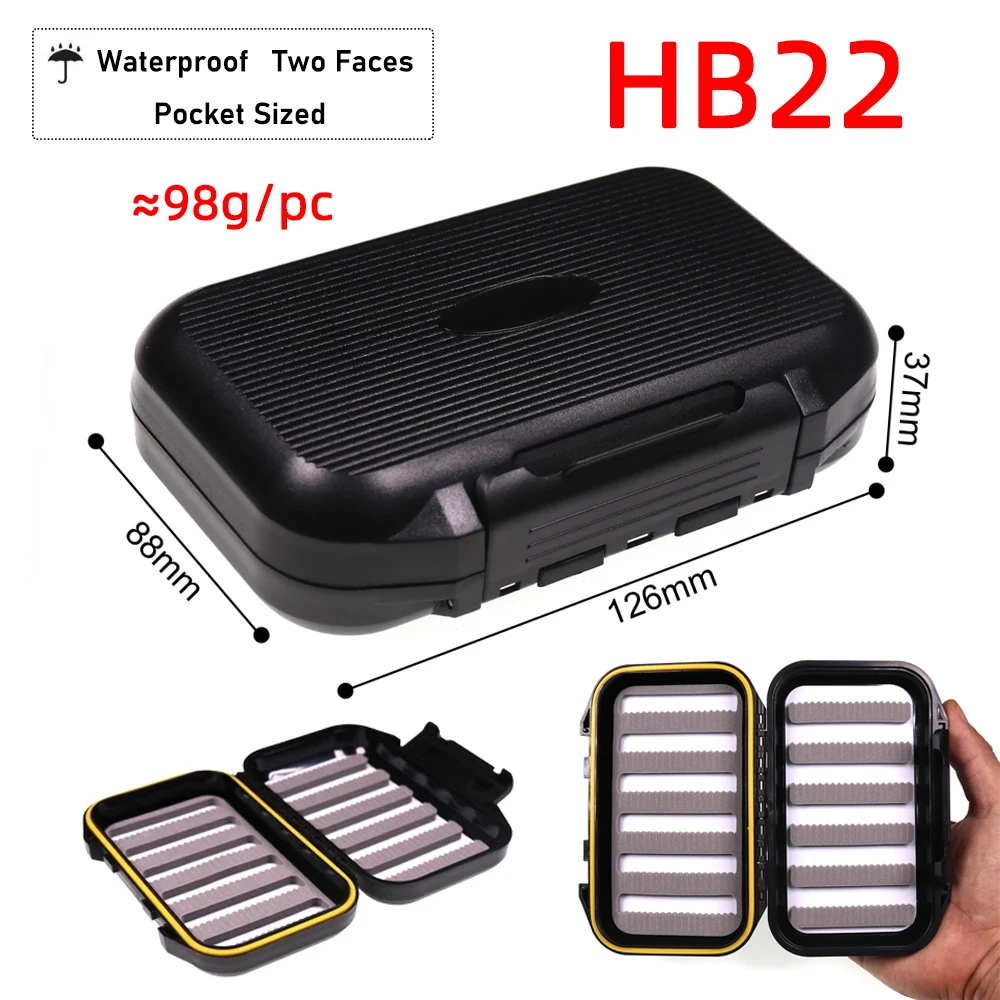 1PC Fly Fishing Waterproof Box Single Face/Double Layers Dry/Wet Fly Midge Nymphs Jig Lure Storage Case Fly Fishing Tackle