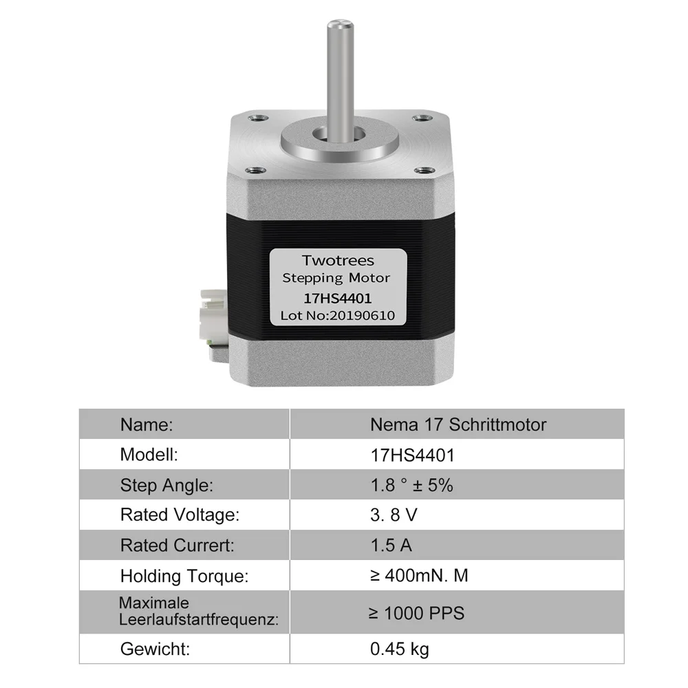 Imagem -03 - Motherboard Motor Driver Kit Impressora 3d Mks Robin Nano V1.2 Tft35 Wifi Tmc2209 V2.0 Nema17 Stepper Motor 17hs4401