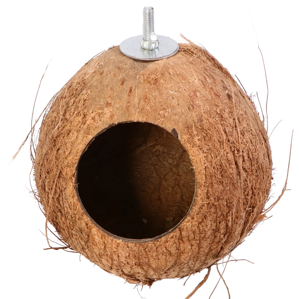 

Coconut Shell Bird Nest For Canary Parrot Lark Yellowbird Hanging Feeder House Pine Birds Hut Bed Outdoor Accessories Squirrel