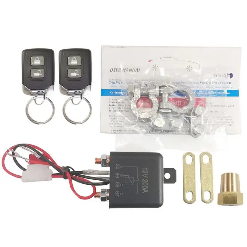 

12v Battery Isolator Multi-purpose Relay Switch For Car Isolator With Positive And Negative Wire For Protect Battery