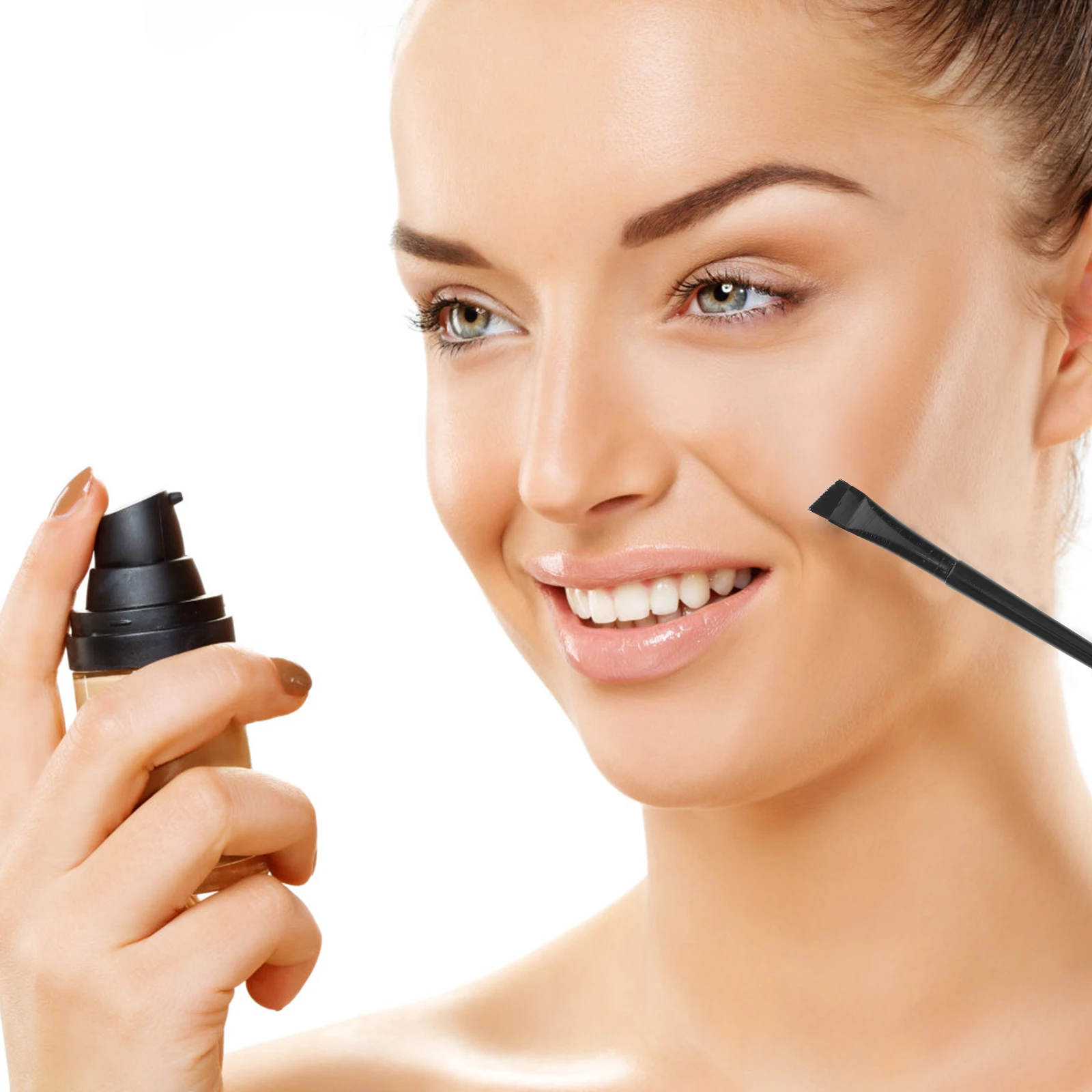 

12 Pcs Makeup Brush Set Black Travel Eyeliner Fine Angled Tools Eyeshadow Reliable Performance Comfortable Handle Girls