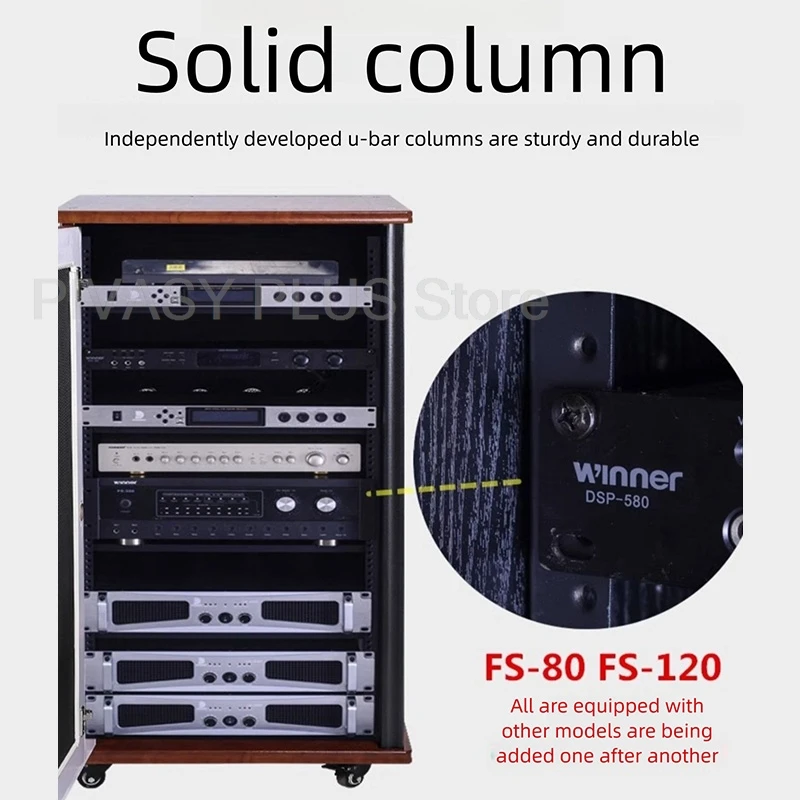 18U Audio Rack 300KG Load Bearing Amplifiers Storage Bracket Shelves Adjustable Mobile Speaker Stand For Studio Home Theater DJs
