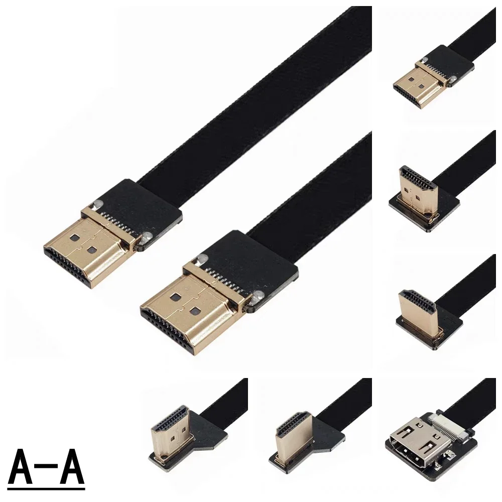 

FPV HD Type A Plug UP Down Angled 90° To HDMI Compatible HDTV FPC Flat Cable For Camera TV Multicopter Aerial Photography