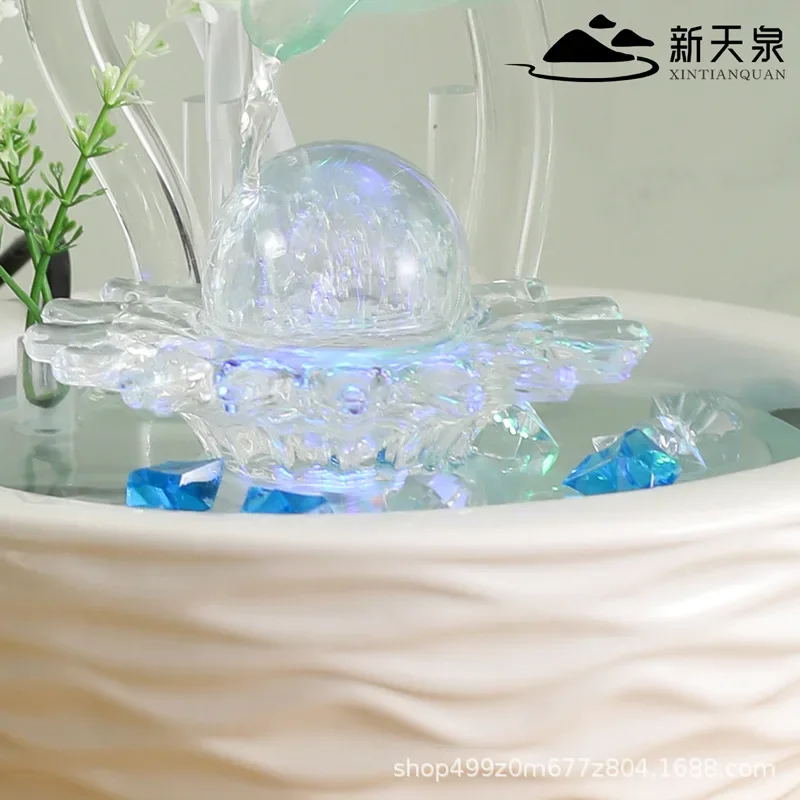 7.15-c13  Flowing Water Generates Wealth Feng Shui Wheel Ornament Lucky Beauty Home Furnishing Living Room Decoration Office