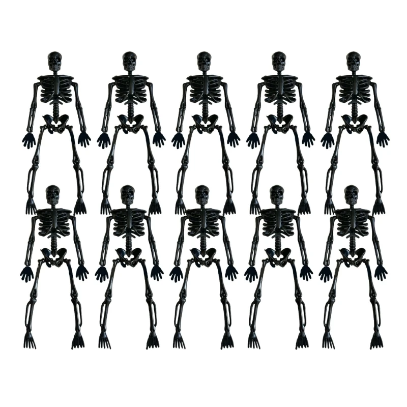 

10Pcs Halloween Skeleton Figure Collection Movable Skeleton Decorations For Halloween Party And Haunting House Dropshipping