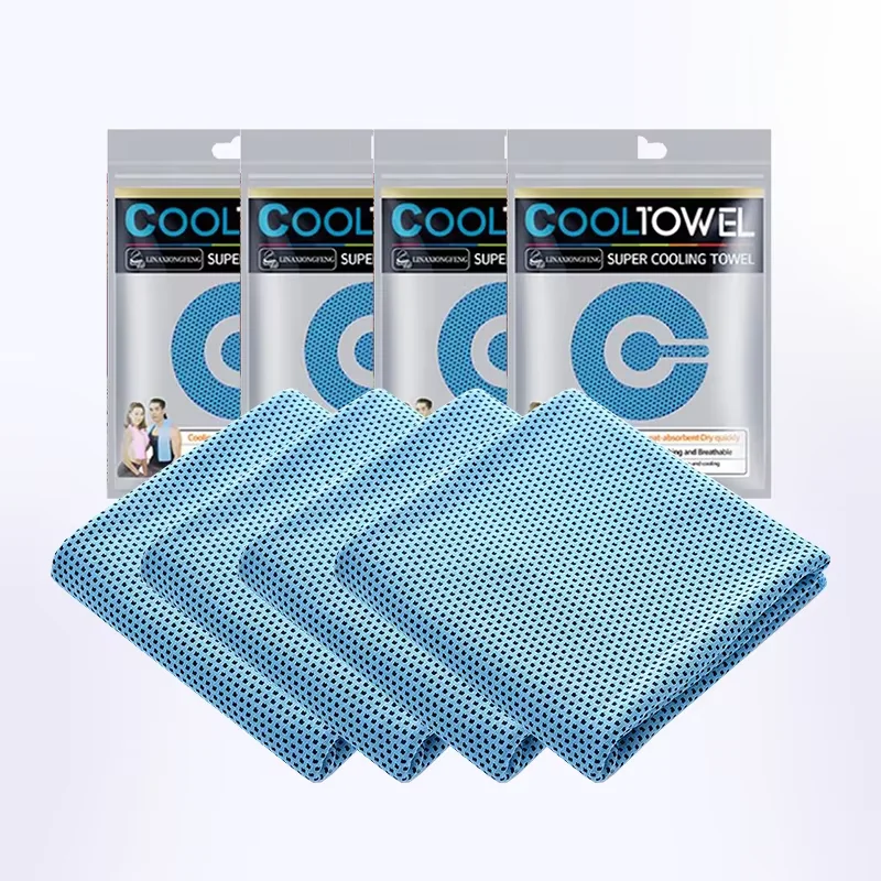 4 Stück kühlende Handtücher 35,4 x 11,8 Zoll – weiches, atmungsaktives Sporthandtuch, ideal für Outdoor, Fitnessstudio, Yoga, Camping, Fitness und Laufen