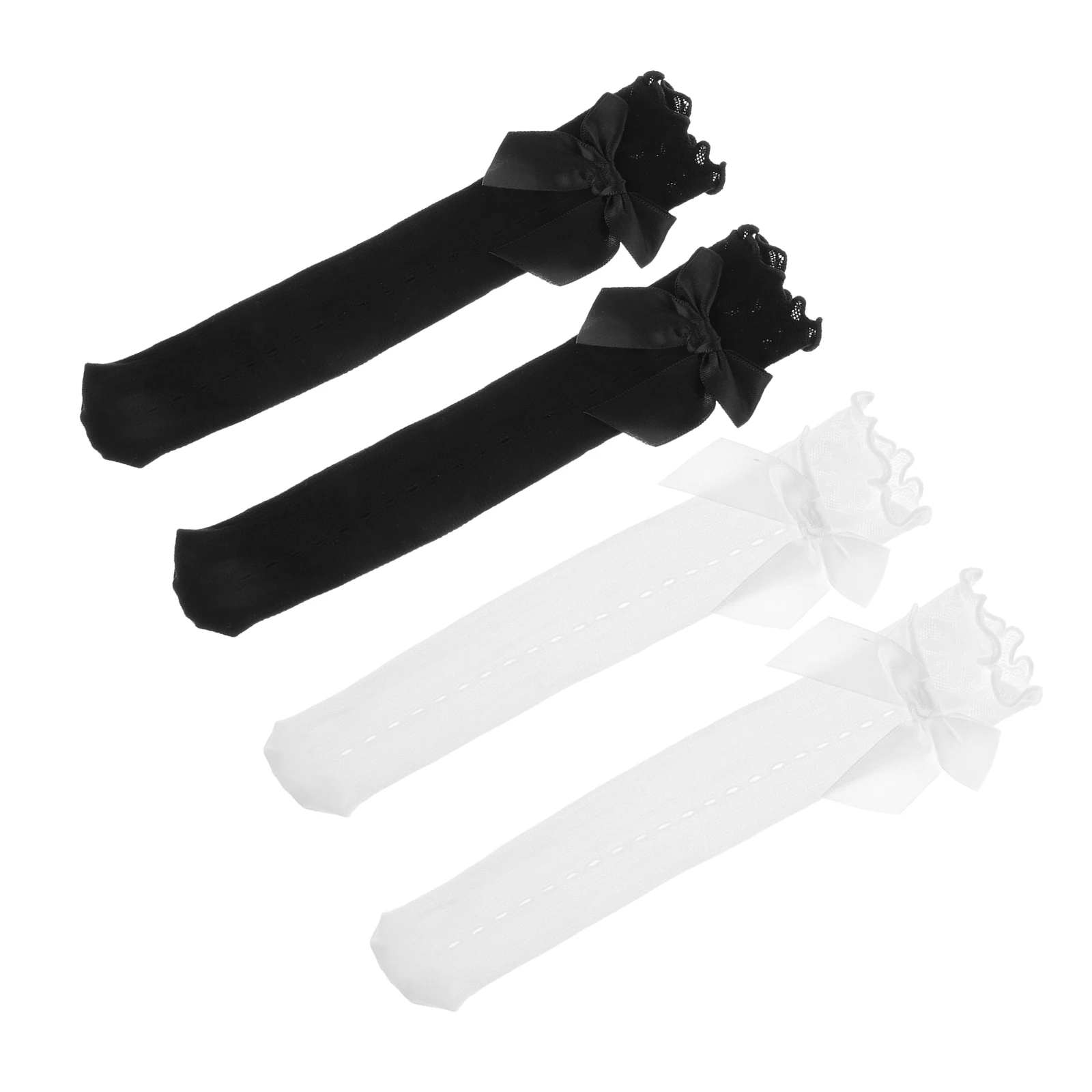 4 ペア女の子ストッキング子供靴下女の子普通の女の子のニーハイナイロン子供用