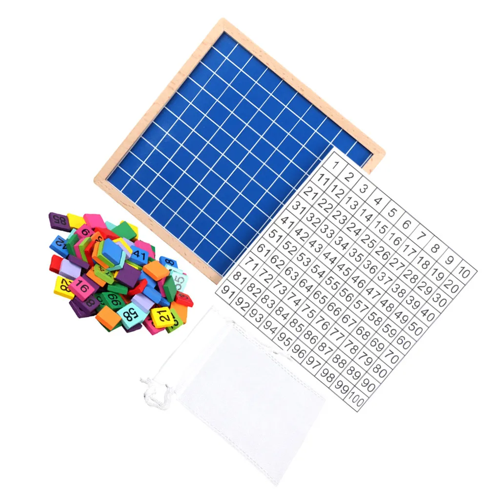 

1 to 100 Wooden Numbers Pairing Board Educational Math Teaching Tool for Kids Enhances Cognition Logical Thinking Hand Eye