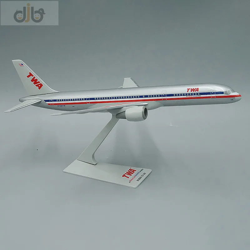 1:200 Aircraft Model Toy Trans World Airlines TWA Boeing 757-200 Miniature Replica