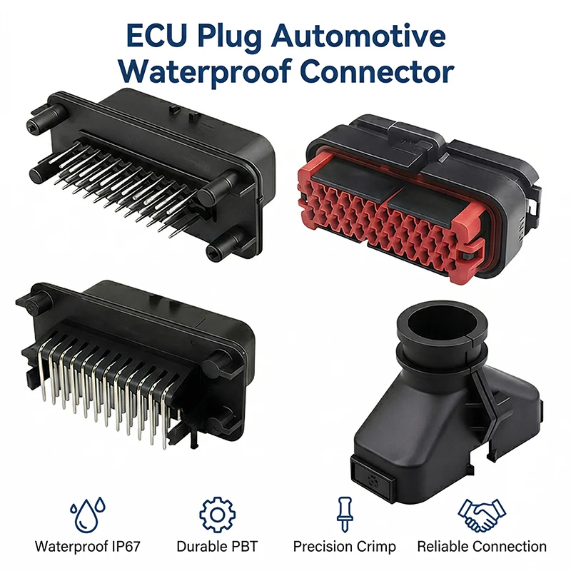 

1PCS ECU Controller 35Pin Positions AMPSEAL PCB Mount Housing Plug Header Vertical Male Connector 776228-1 770680-1