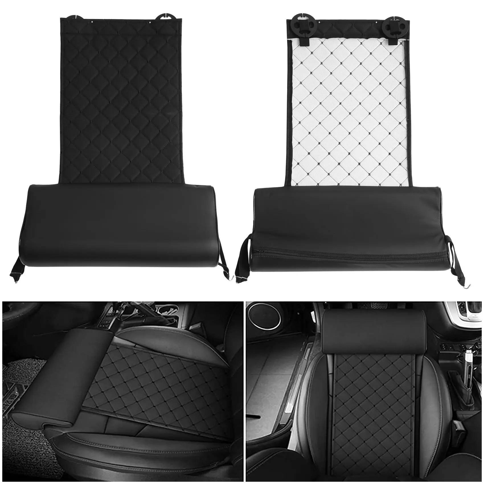 

A73Q-Automobile Seat Leather Leg Pad Support Extension Mat Soft Foot Support Leg Leather Cushion Knee Pad Memory Universal
