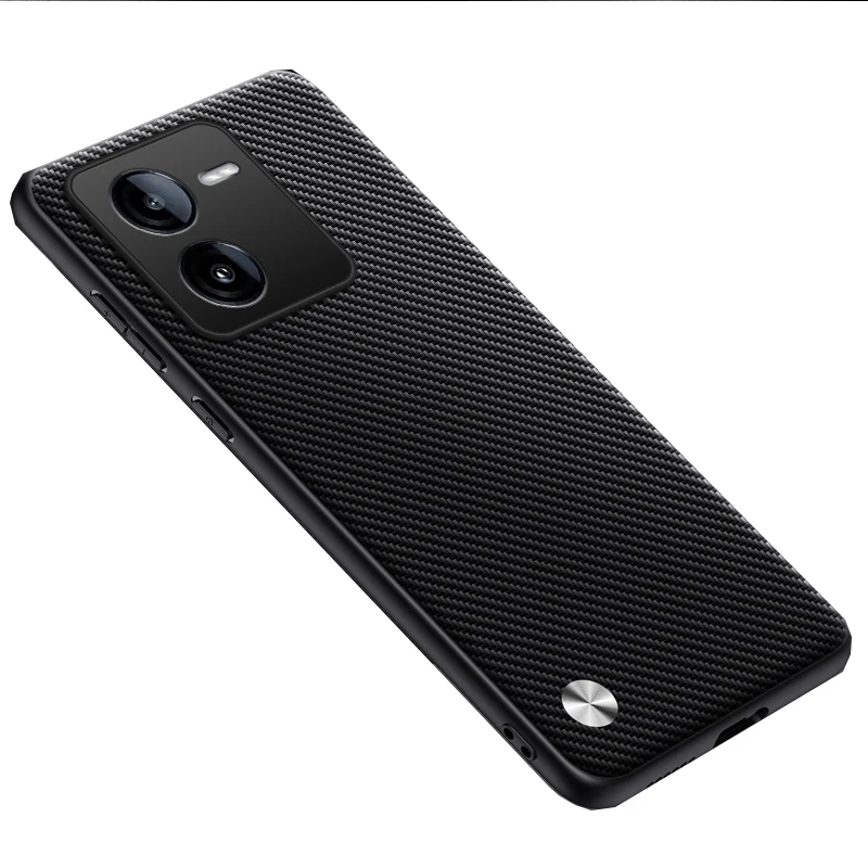 Skinlee For IQOO Z9 5G Z9X 5G Case Solid Color Leather Soft Border Shockproof Cover For IQOO Z9 Turbo Back Casing