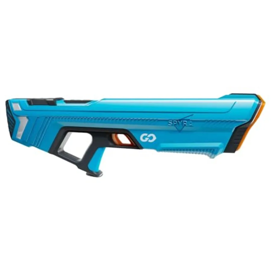 

Electric Water Blaster for Beach, Backyard, Patio, Garden; Blue ABS Plastic; LED Display; Automatic Trigger High-Pressure Blast