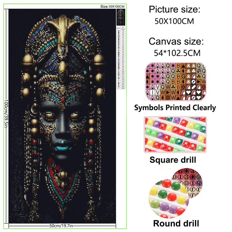 

Новинка 2023 года, 5d наборы для алмазной живописи «сделай сам», большой размер, полная квадратная/круглая дрель - африканская женщина, алмазная мозаика, домашний декор, подарок