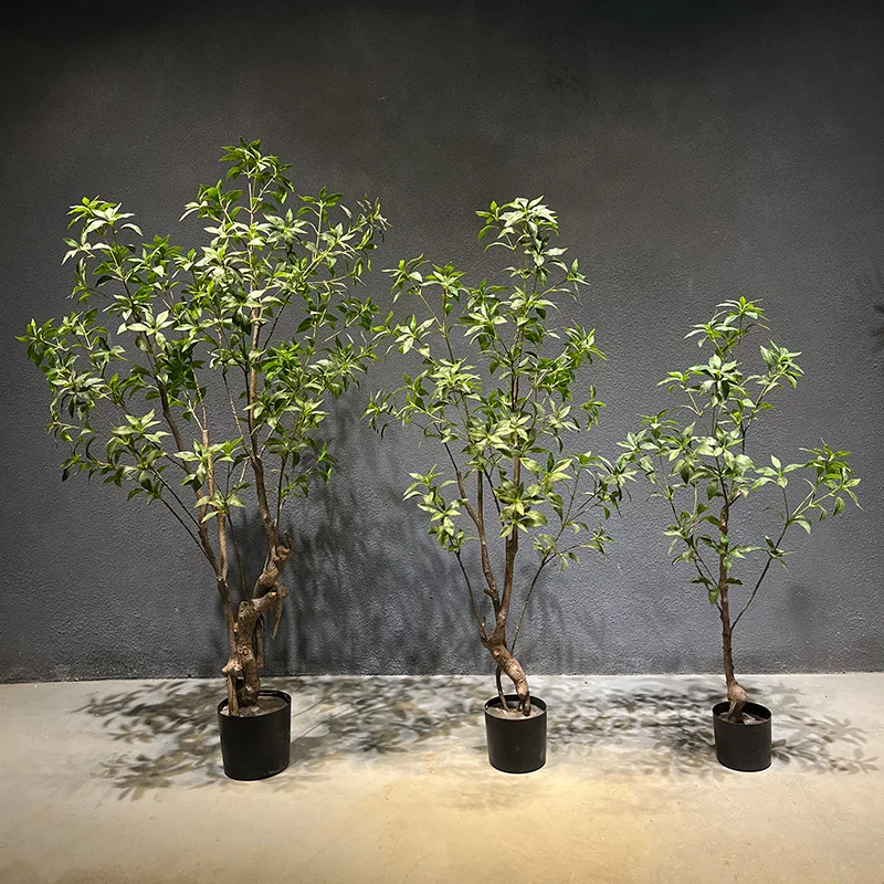 

Artificial Green Plant: Rowan Tree Artificial Plant Decorative Indoor Decorative Artificial Tree Potted Plant with Pot