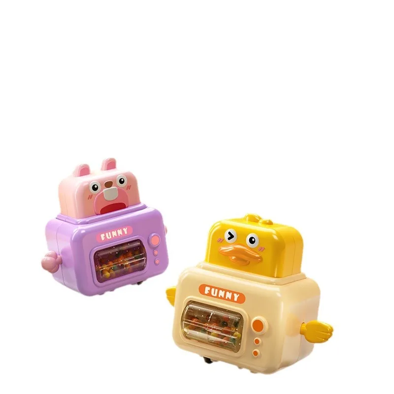 Creative Cartoon Cute Press Inertia Small Animal Car Toys For Children Boys Car Sand Hammer Sound Toys Car Baby Puzzle Toys Gift