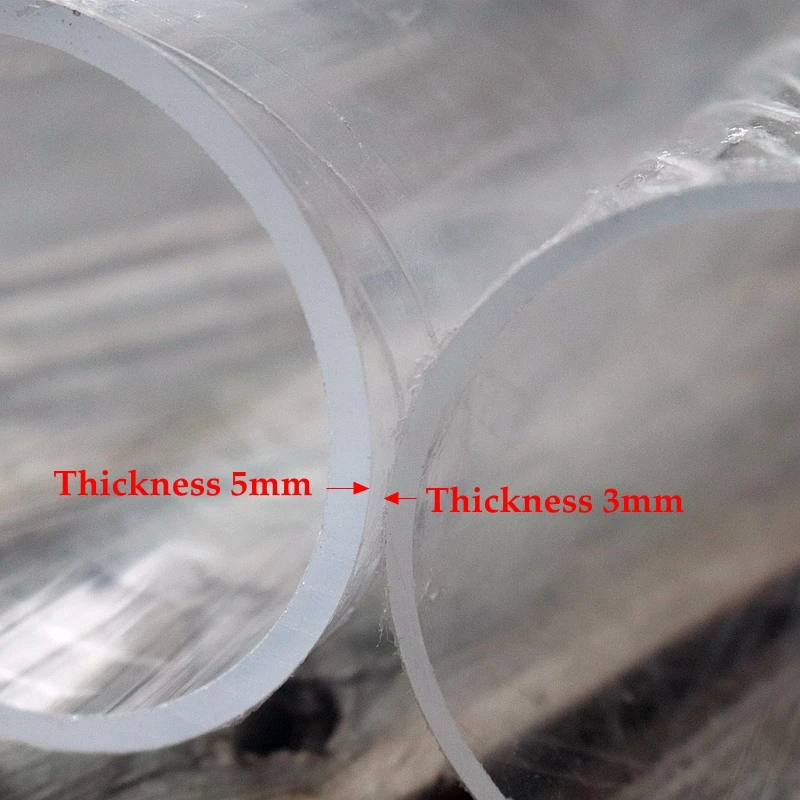 2pcs OD 90mm x ID 80mm/84mm x Length 50cm Acrylic Pipe Transparent Fish Tank Aquarium Supplies Plexiglass Tube Garden Water Pipe
