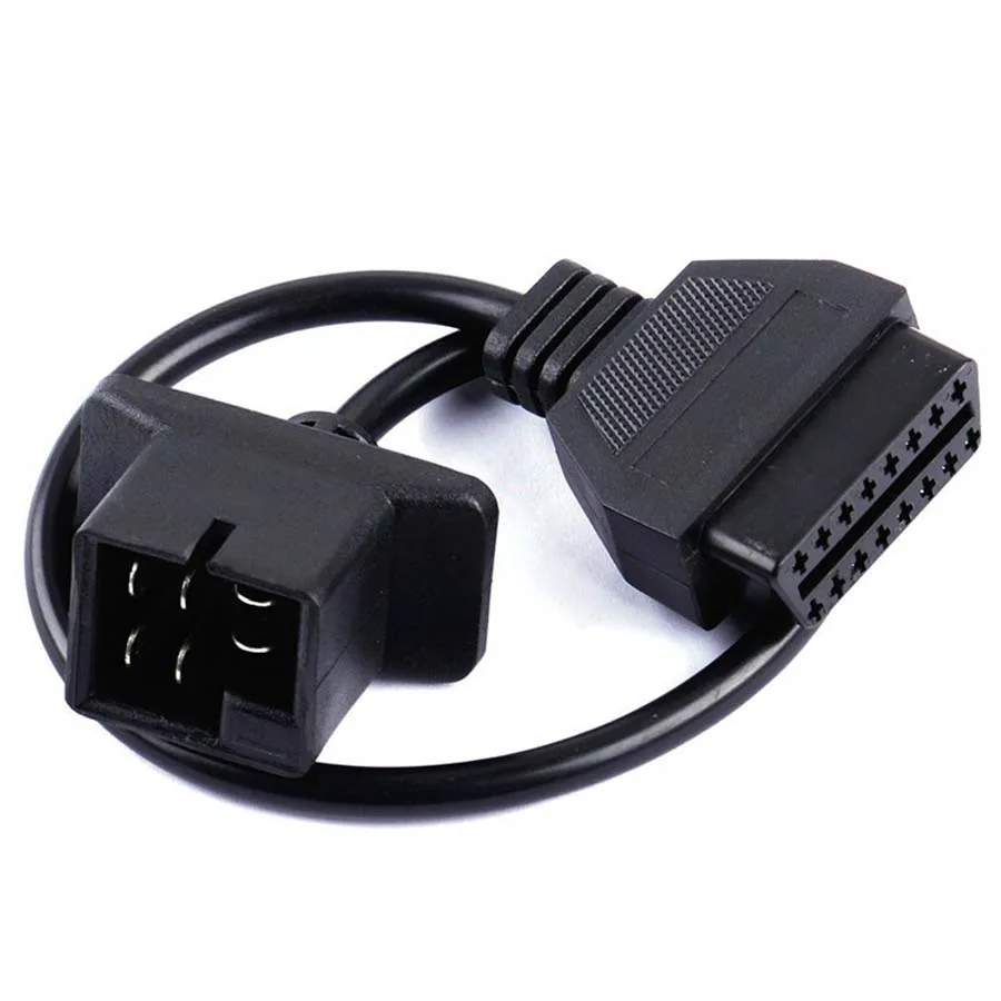 Adaptador OBD1 a OBD2 para Chrysler, Conector de extensión de escáner de coche de 6 pines, Cable adaptador OBD de 6 a 16p para Jeep/Dodge,