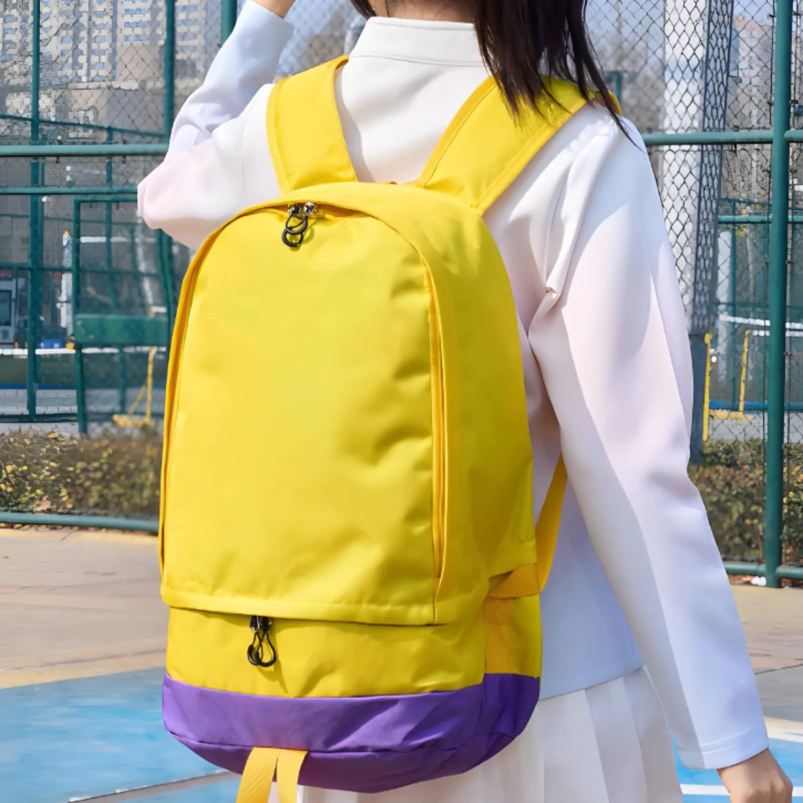 Sports Backpack Wear-Resistant Sports Backpack with Game Sphere Compartment Gym Bag with Shoe Compartment Multi-Functional