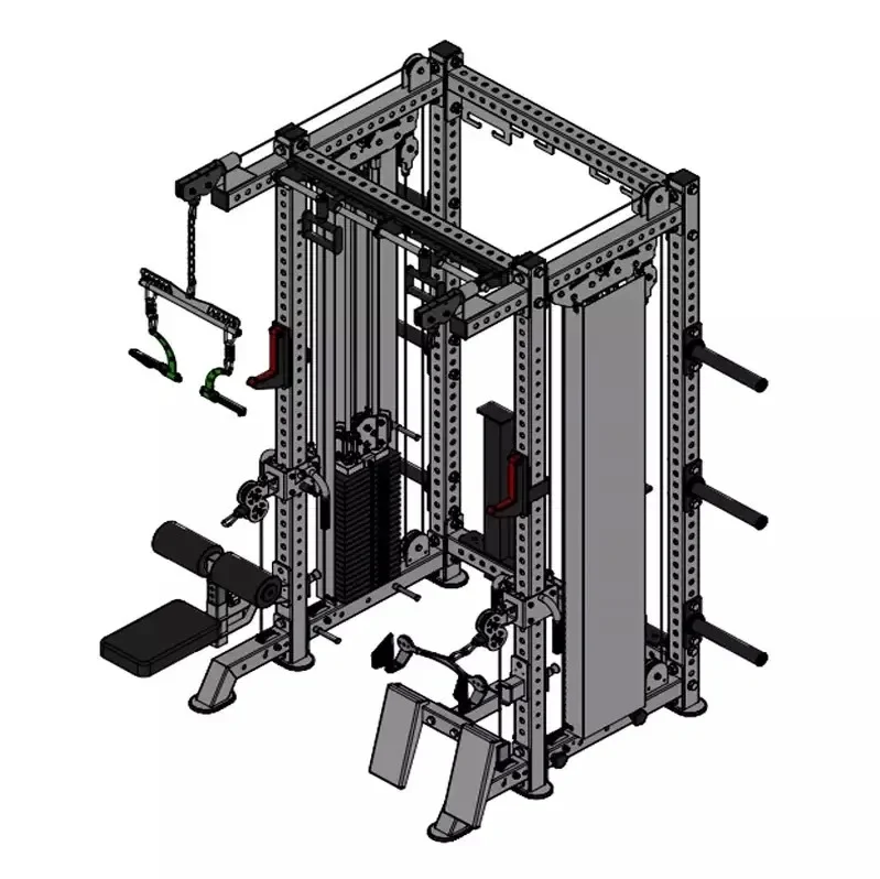 Commercial Fitness Gym Equipment Squat Rack Power Multi functional Smith Machine with Weight Stack