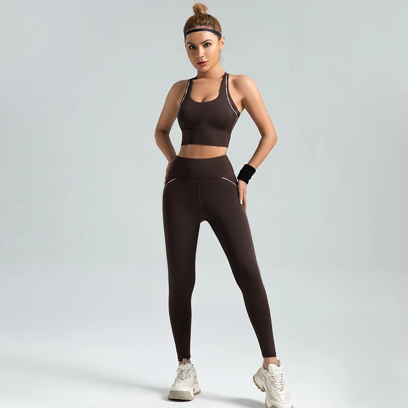 High Waist Yoga Sets Gym Clothing Butt-lifting Yoga Vest Leggings 2025 Women Fitness Yoga Suits Stretch Freely Good Wrapping