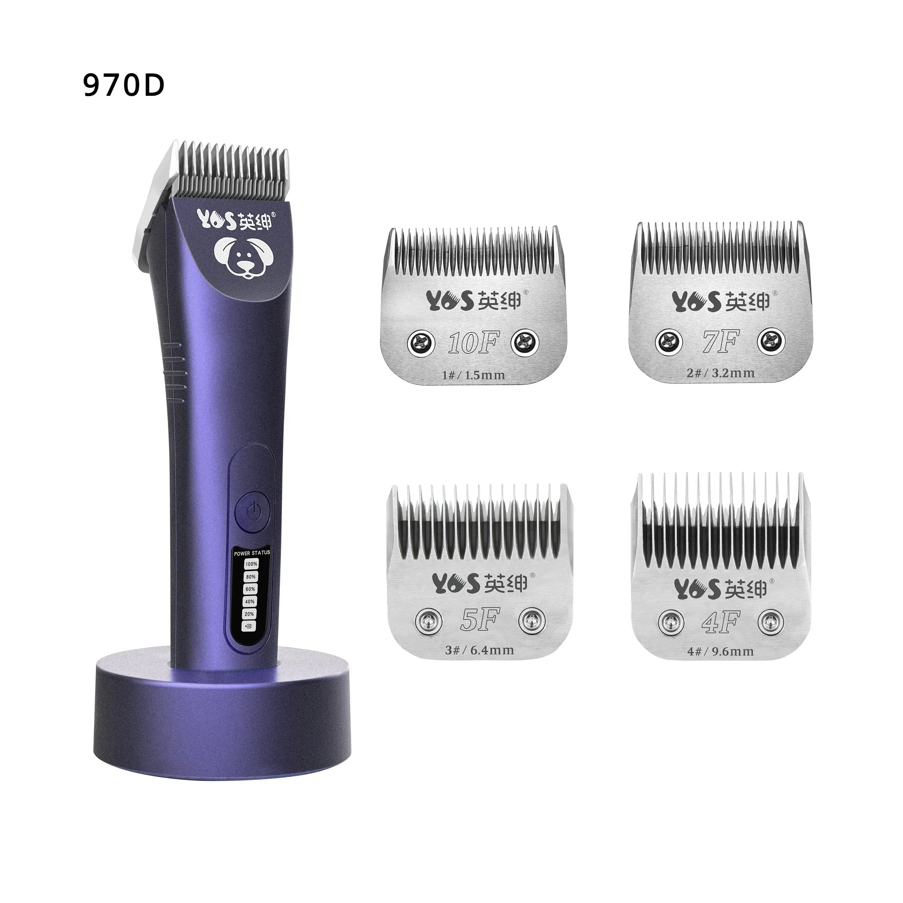 Professional Large Pets Hair Grooming Wireless Grooming Blade Set Dog Hair Cutter Pet Clipper Ultra-light high power 254g for A5