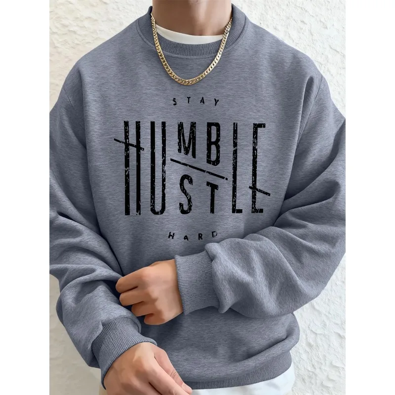 

Мужская толстовка с длинными рукавами и круглым вырезом, спортивная рубашка, повседневная свободная мужская спортивная одежда.