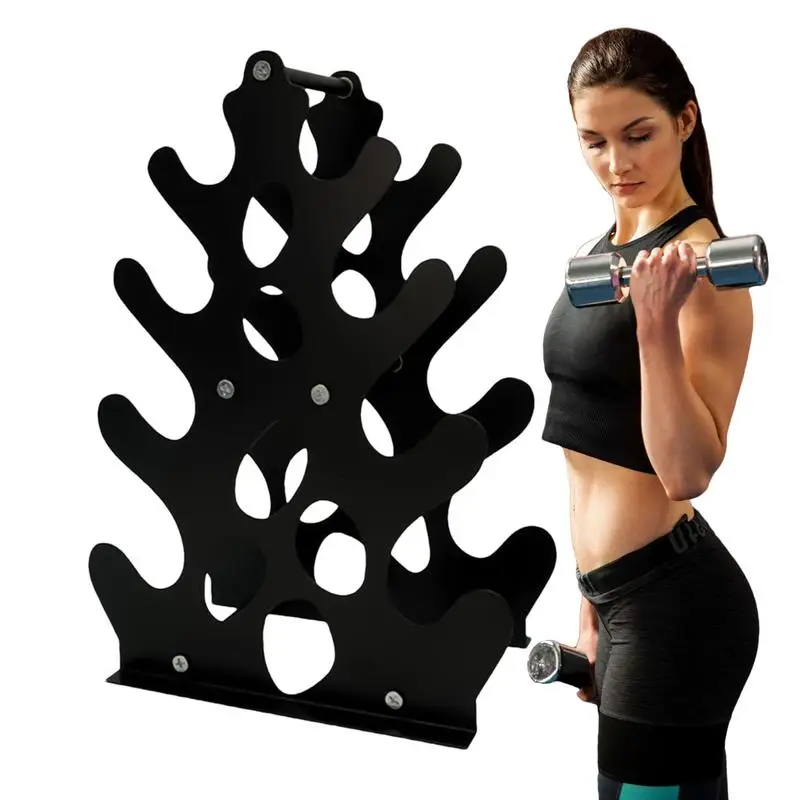 Soporte de peso para mancuernas, estantes para mancuernas de entrenamiento de fuerza con diseño de marco en A, soporte de exhibición de peso, ahorro de espacio para el hogar