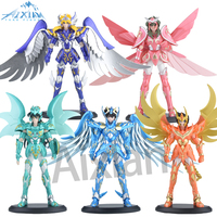 19cm Saint Seiya Anime Figures Myth Cloth EX Pegasus Dragon Shiryu Hyoga Cygnus Phoenix Ikki Action Figure Collection Model Toy