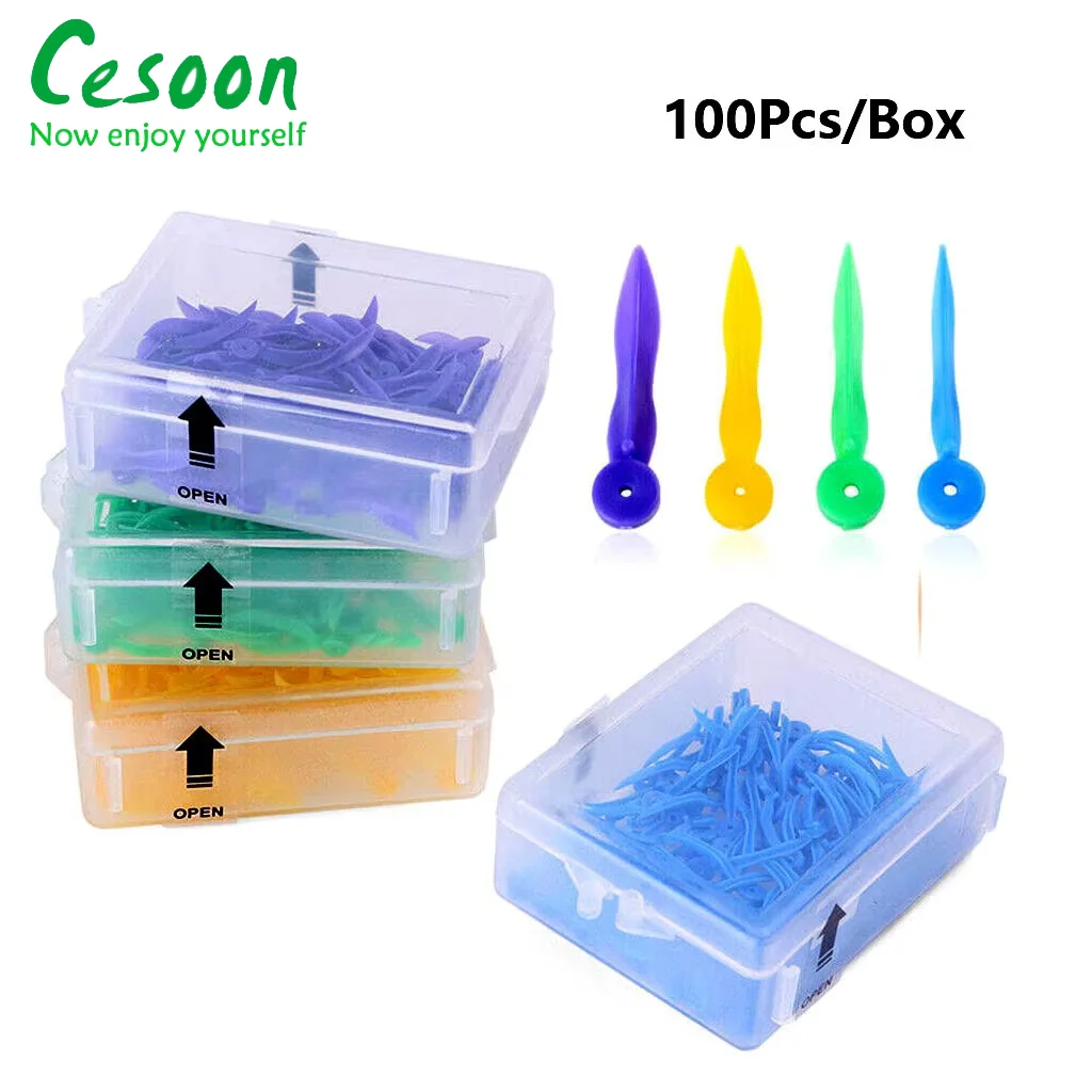 200Pcs/Box Dental Plastic Wedge Disposable Wedges Tooth Gap With End Circular Holes Size Oral Care Dentistry Consumables 4 Sizes