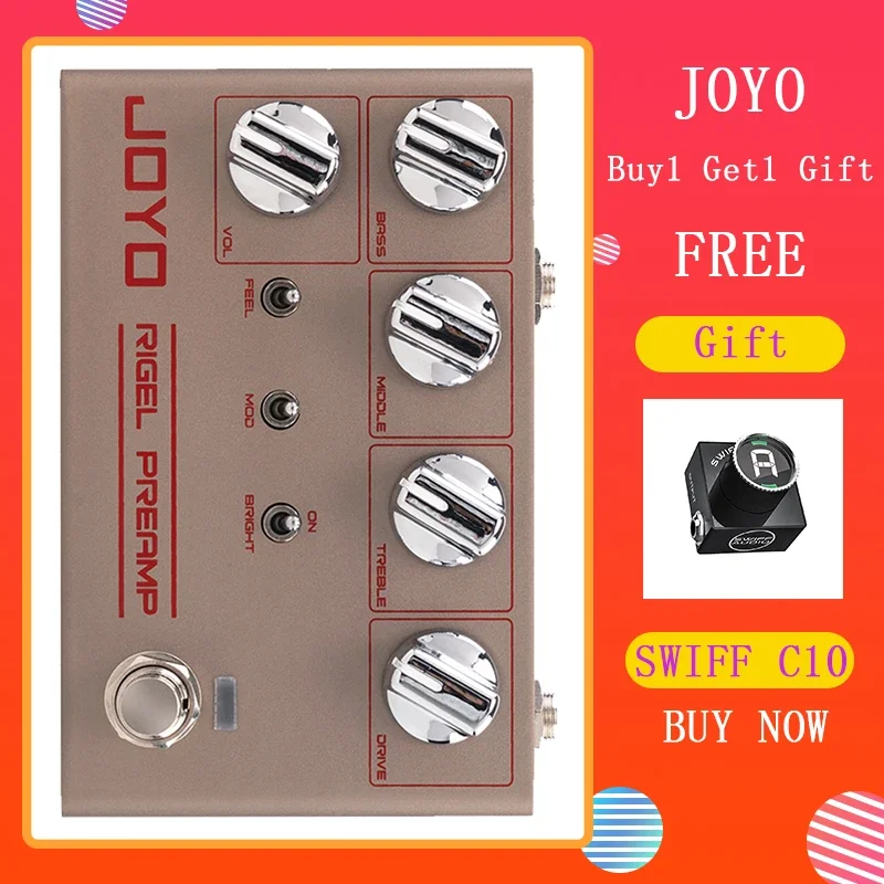 

JOYO R-24 RIGLE PREAMP High Gain Preamp Simulation Pedal 3 Band EQ Overdrive Control Effect Electric Guitar Parts & Accessories