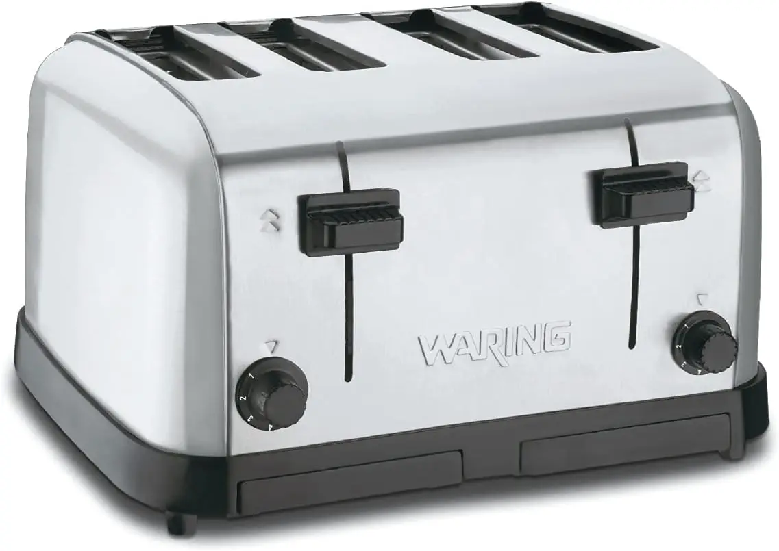 Waring (WCT708) Four-Compartment Pop-Up Toaster, Silver