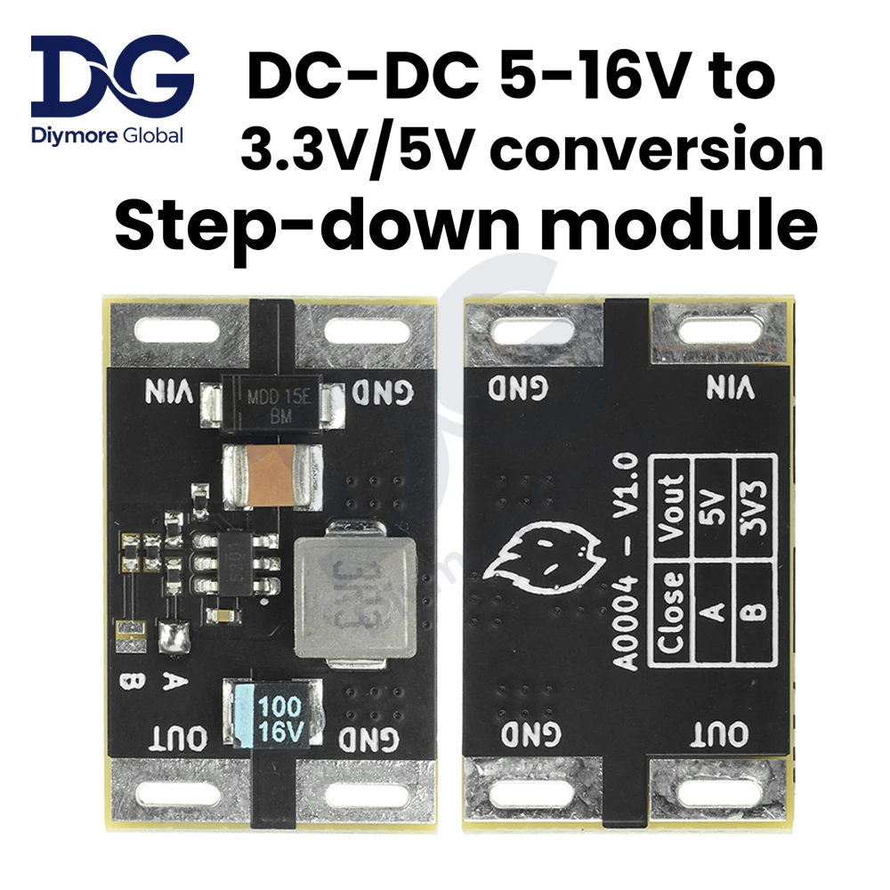 Mini DC-DC  Step-Down Converter 3V 3.2V 3.3V 3.7V 5V 9V to 12V Voltage Regulator PCB Board Module 3.3V/5V ﻿