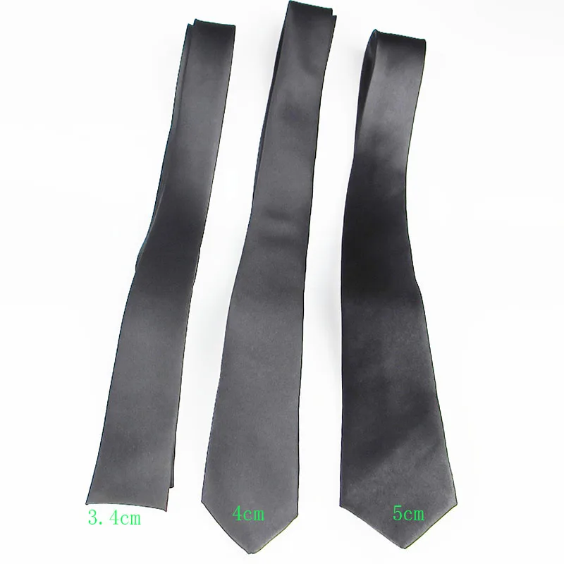 

Модный повседневный узкий однотонный мужской галстук черного цвета для вечеринок и свадеб, шелковый галстук-бабочка 4 см, 3 см, 5 см