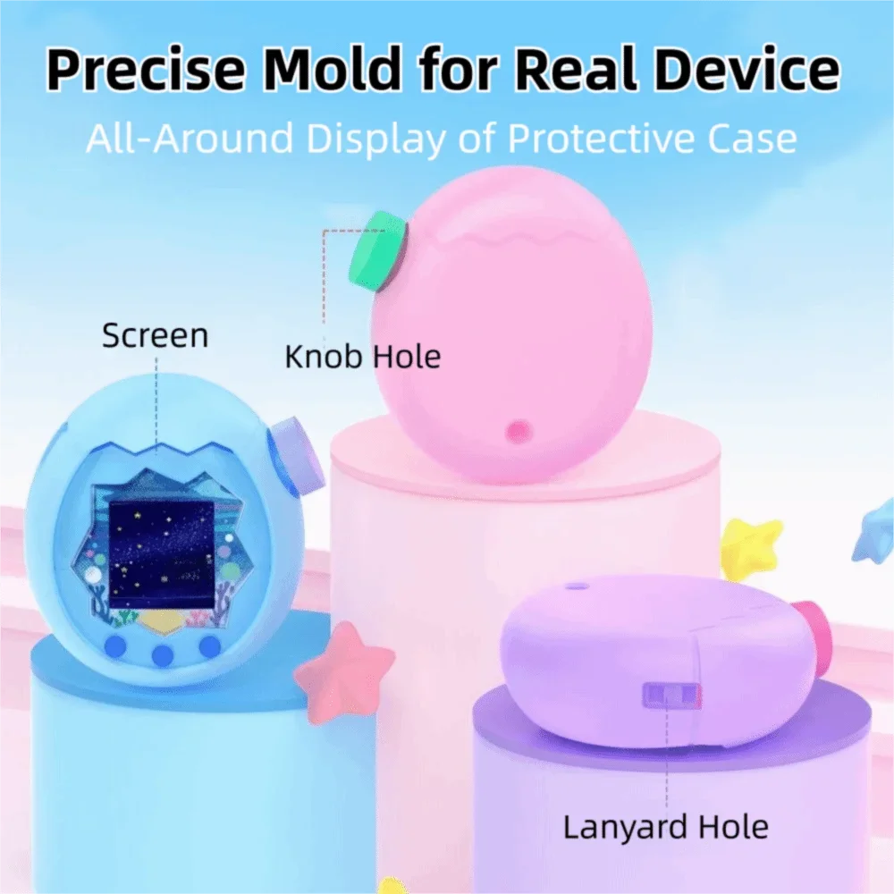 Novo caso de silicone antiderrapante anti gota ultra-fino capa protetora escudo macio para tamagotchi paraíso acessórios do jogo