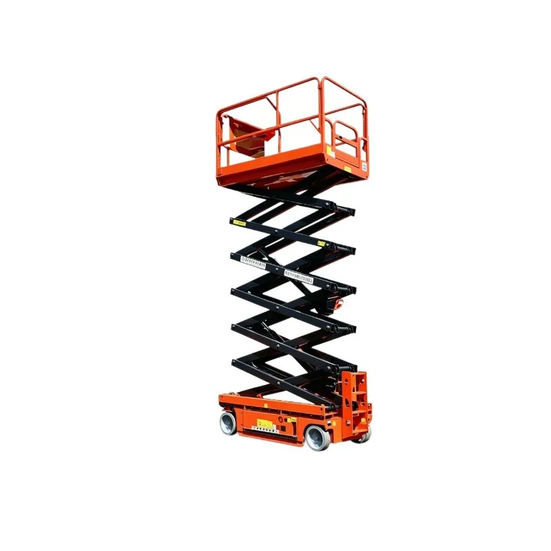 Liftable trolley Hydraulic walking lift truck Electric aerial work platform truck 12 meters fully self-propelled lift