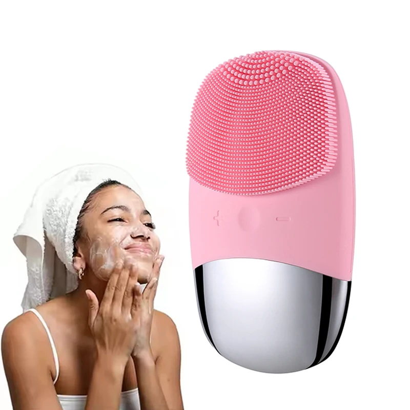 

Электрическая щетка для очищения лица, силиконовый звуковой очиститель для лица, глубокая очистка пор, массаж кожи, интеллектуальное устройство для очищающей щетки