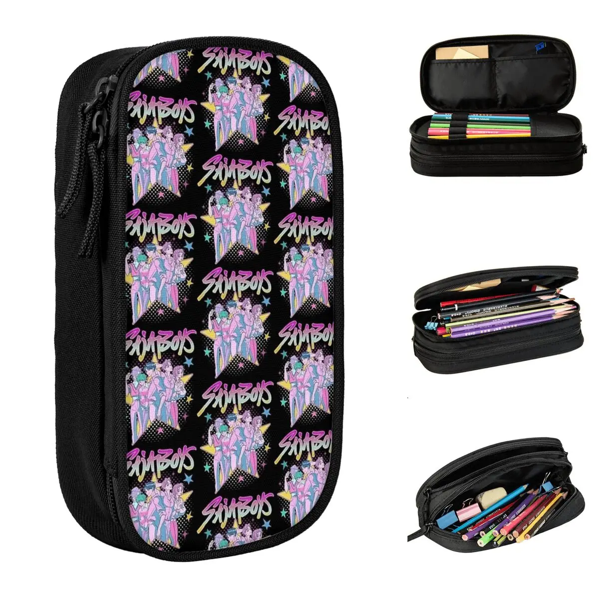 

Fashion Pencil Case KPop Demon Hunters Pencil Box School Pencil Cases Boy Girl Double Layer Graphic School Stationery