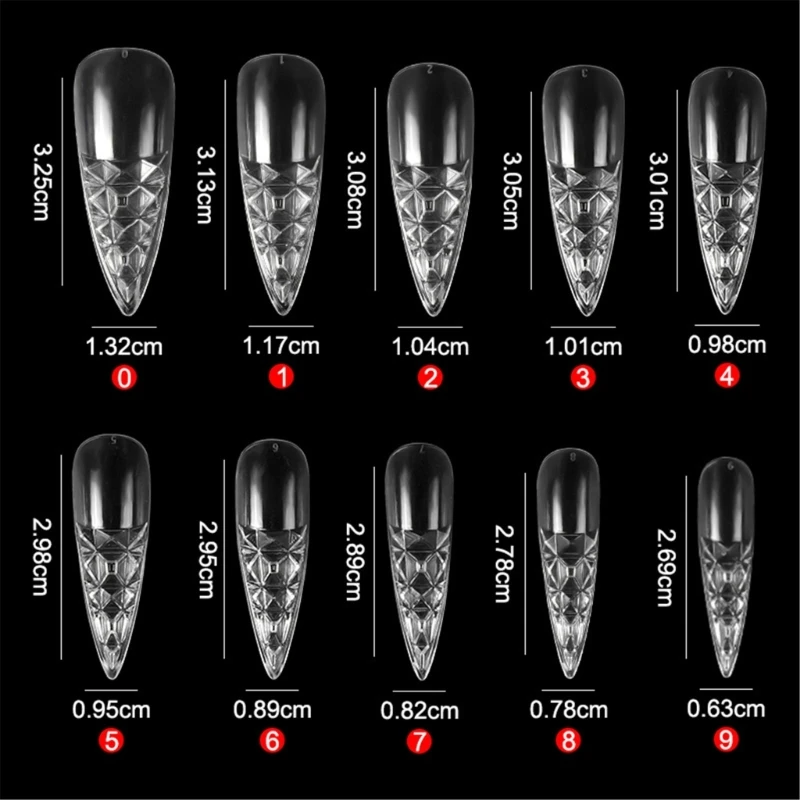 3D Vierkante Nagels Duidelijke Franse Nageltips Bruiloft Nagels Art Half Cover Valse Nagel Tips voor Acryl Extensions Drop