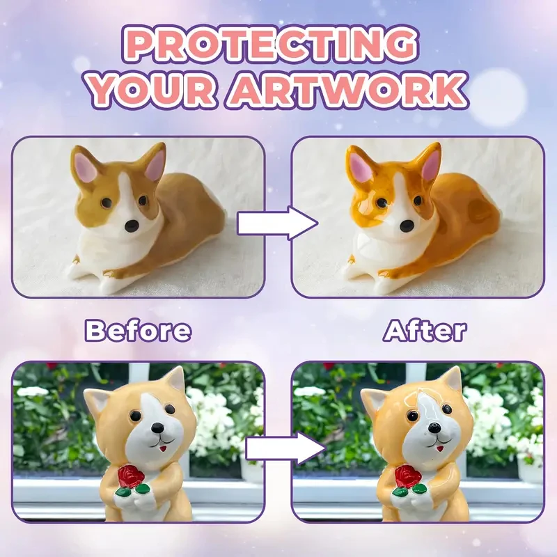 1 قطعة 50/100 مللي سوبر لمعان الطين الورنيش Nom سامة مقاومة للخدش الهواء المجفف الطين الصقيل مع فرشاة لطلاء السيراميك الخشب الاكريليك #2