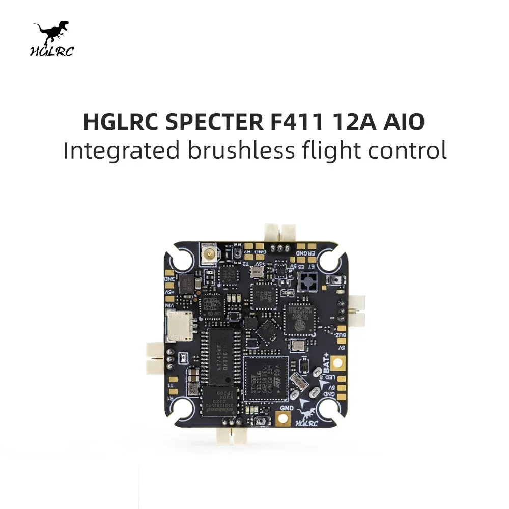 HGLRC SPECTER F411 12A AIO Flight Controller 12A 4in1 ESC 400mW UART ELRS 2.4G 2-4S 25.5X25.5mm For RC FPV Freestyle Drone