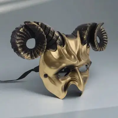 

Horn Mask Decorative Creepy Masks Costume Festival Cosplay for Men Plastic