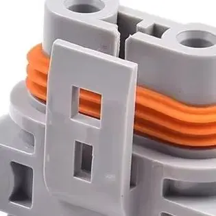 50A 600V High Power Male Female Connector Straight Gray For Electric Vehicle For Battery Charging Cable Wire Connection