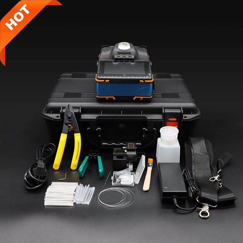 

6 Motor Touch Screen Optical Fiber Fusion Splicer With VFL OPM Fusion Splicing Machine