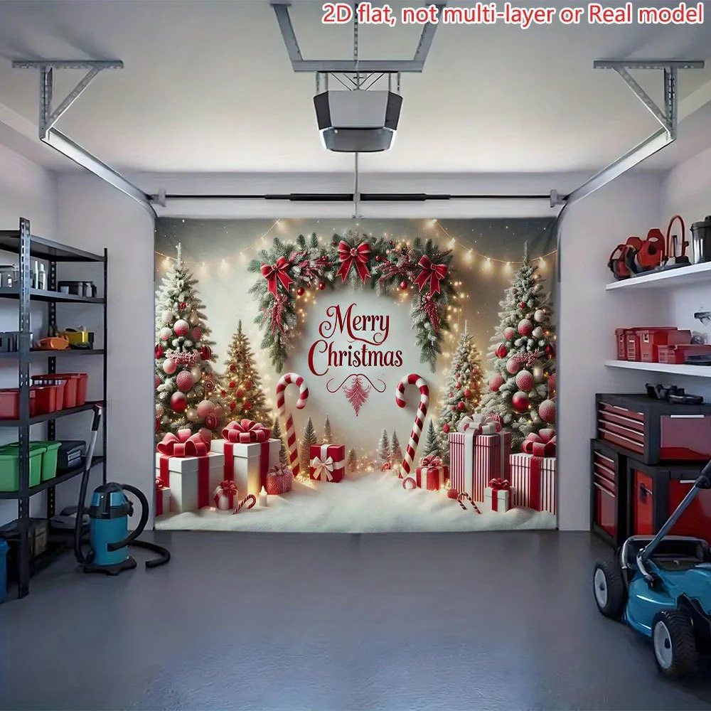 1pc Large Ultra Christmas Tree Party Banner - Reusable Holiday Backdrop Suitable for Indoor/Outdoor Xmas Decorations, Birthday P
