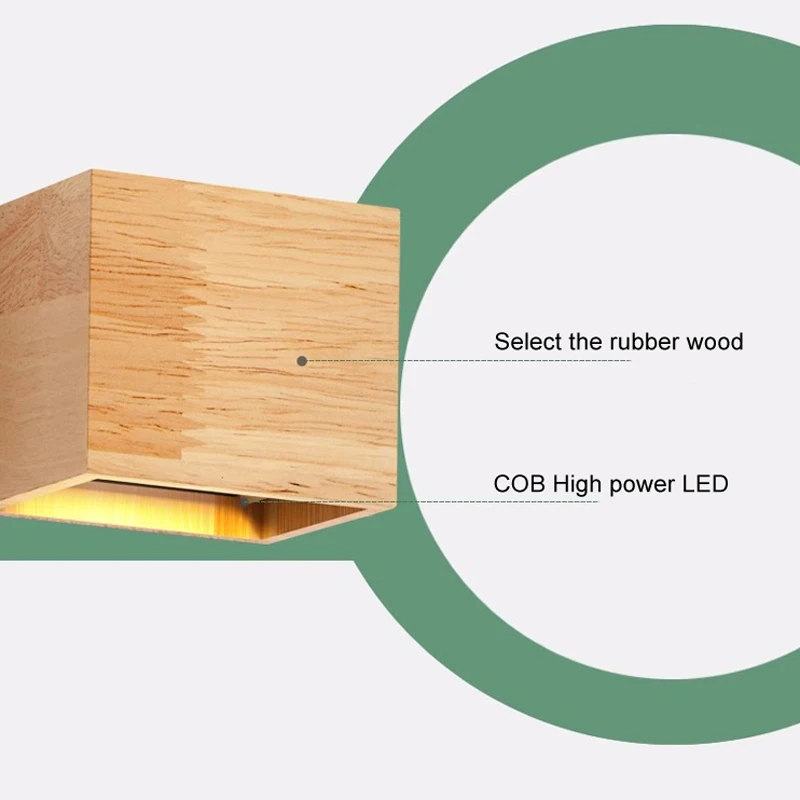 Lampade da parete nordiche corridoio balcone scale lampade da parete in legno massello studio soggiorno sfondo parete apparecchio di illuminazione decorativo