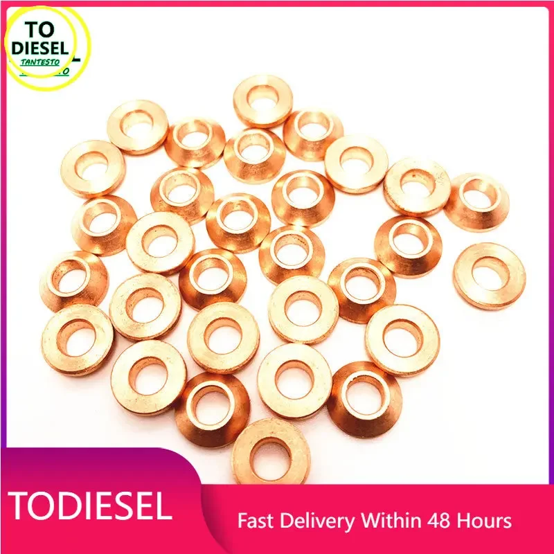 30PCS Diesel Common Rail Injector Nozzle Conical Copper Washer Gaksets 980792480 943776230 for Isuzu Komatsu